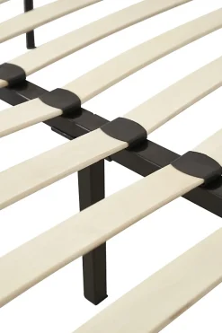 Sommier 180x200 cm - Jacky - Solide et Confortable x 29 cm - Cadre à lattes + 6 pieds en métal - Épaisseur métal 1,2 mm - 14 latte