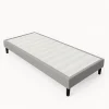 Sommier 80x200 cm - tapissier - déhoussable - housse lavable - pieds 20 cm - 13 lattes - confort optimal - usage quotidien -