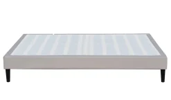 Sommier 160x200 cm - tapissier - déhoussable - lavable - pieds 20 cm - 2 x 13 lattes - confort optimal - soutien ferme -