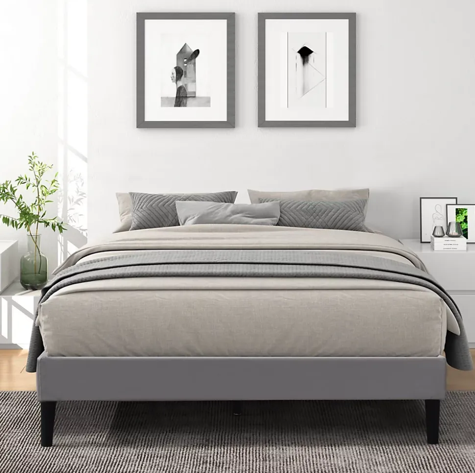 Sommier 140x190 cm - Tapissier - Housse lavable - Pieds 20 cm - 2 x 13 lattes - - - Design moderne - Housse amovible