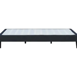 Sommier 140x200 cm dehoussable noir - pieds 20 cm - 2x13 lattes - soutien ferme - confort optimal - usage quotidien -