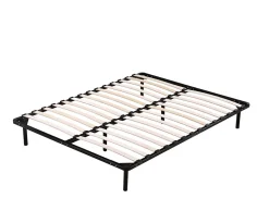 Sommier 140x190 cm Metal Solide et Confortable 29 cm - Montage Rapide - Lattes en Bois 14 en 9mm - Epaisseur Metal 1,2 mm - Idéal