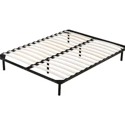 Sommier 160x200 cm Metal Solide et Confortable 29 cm - Montage Rapide - Lattes en Bois 14 en 9mm - Epaisseur Metal 1,2 mm - Idéal