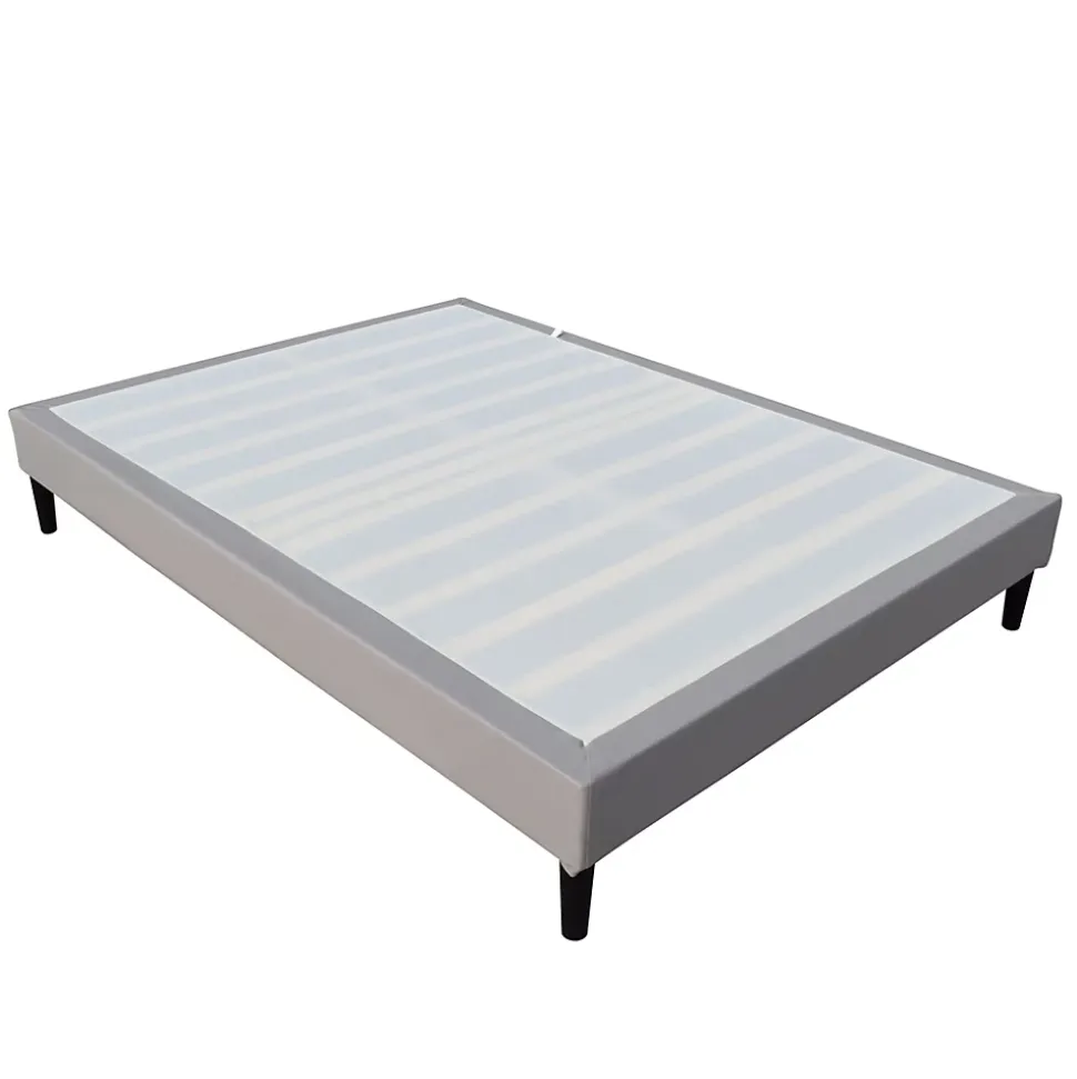 Sommier 200x200 cm Tapissier Déhoussable - 20 cm - 13 Lattes - Montage Rapide et Facile - Housse Lavable - Confort Optimal - Opale