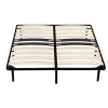 Sommier 120x190 noir - cadre a lattes renforce - 9 pieds - hauteur 29 cm - montage facile - confort optimal