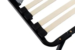 Sommier 180x200 noir cadre lattes renforce 29 cm metal - montage facile rapide - confort optimal - - hautes performances