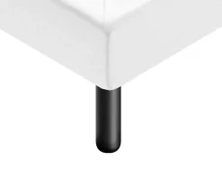 Sommier 180x200 Tapissier Déco Couleur Blanc Resistant Jusqu'à 120 Kg Par Personne