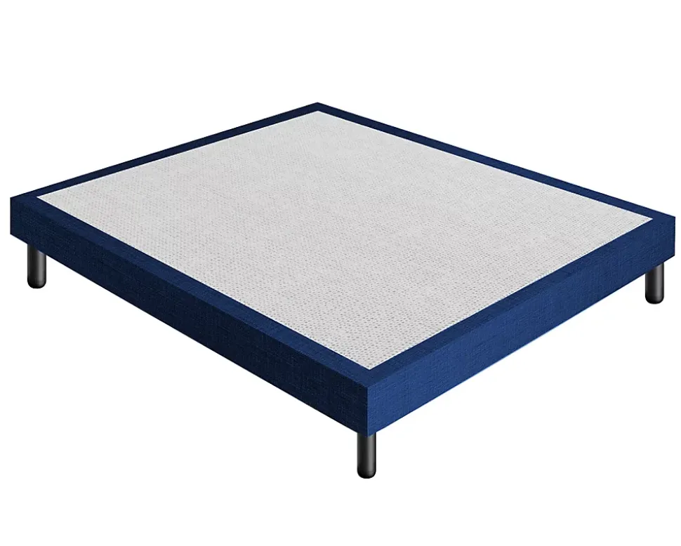 Sommier 120x200 Tapissier Déco Couleur Bleu Resistant Jusqu'à 120 Kg Par Personne