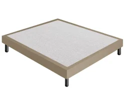 Sommier 120x190 Tapissier Déco Couleur Beige Resistant Jusqu'à 120 Kg Par Personne