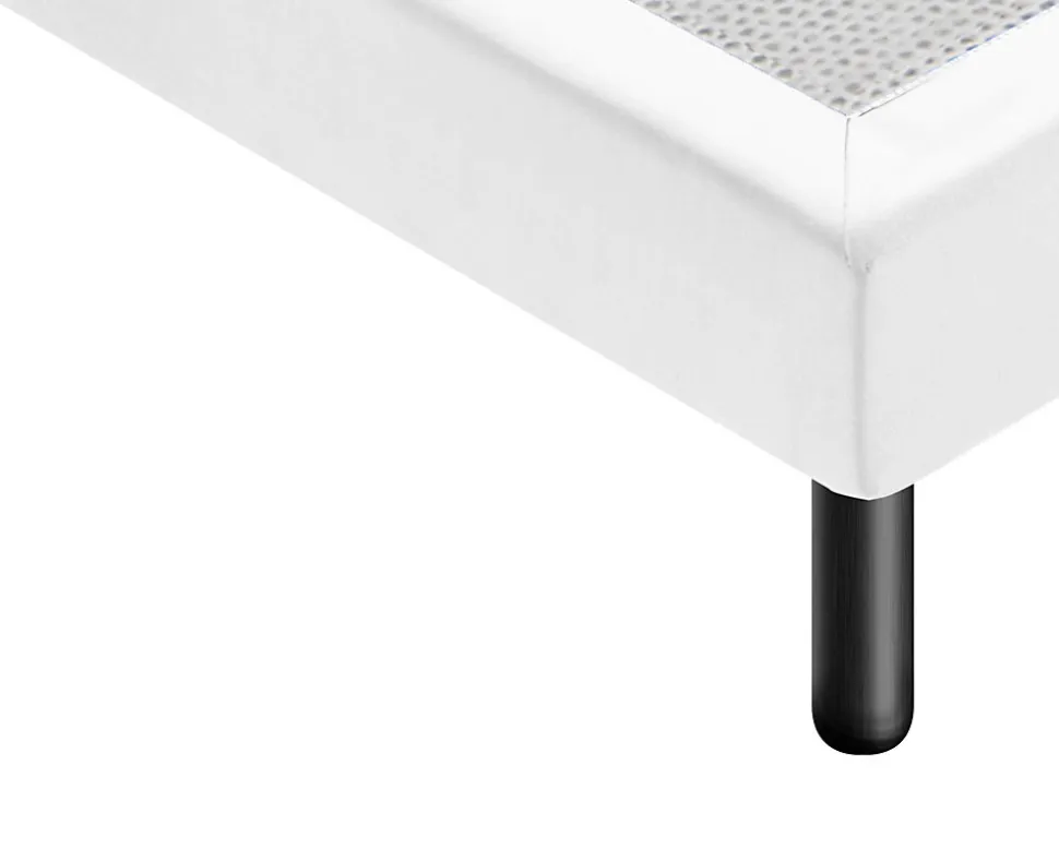 Sommier 120x200 Tapissier Déco Couleur Blanc Resistant Jusqu'à 120 Kg Par Personne