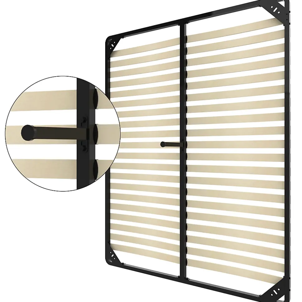 Sommier 160x200cm, 2x20 Lattes, Lit avec Sommier à Lattes