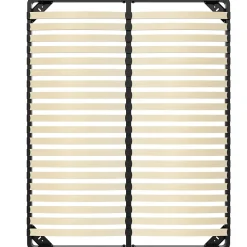 Sommier 160x200cm, 2x20 Lattes, Lit avec Sommier à Lattes