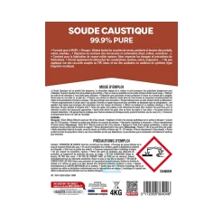 Soude caustique formule pure 99,9% Spado 4kg