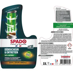 Spado entretien canalisations et déboucheur 3en1 1L