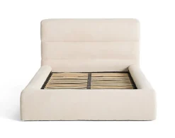 Sunset - lit coffre - 140x190 cm - sommier inclus - en fausse fourrure - Lisa Design