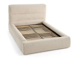 Sunset - lit coffre - 140x190 cm - sommier inclus - en fausse fourrure - Lisa Design