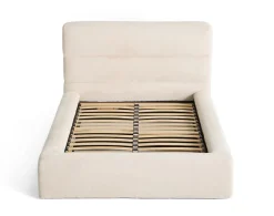 Sunset - lit coffre - 140x190 cm - sommier inclus - en fausse fourrure - Lisa Design