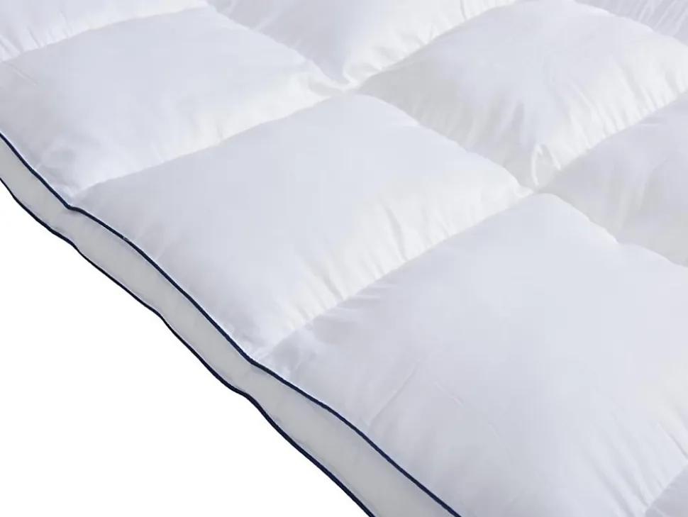 Surconfort de matelas anti-acariens 2 places - 160 x 200 cm - Enveloppe satin 120 fils/cm2 - garnissage 1000gr/m2 - Blanc