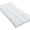Surconfort de matelas anti-acariens 1 place - 90x 190 cm - Enveloppe satin 120 fils/cm2 - garnissage 1000gr/m2 - Blanc passepoil