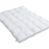 Surconfort de matelas anti-acariens 2 places - 140 x 190 cm - Enveloppe satin 120 fils/cm2 - garnissage 1000gr/m2 - Blanc