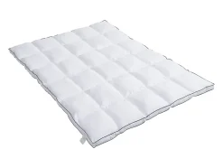 Surconfort de matelas anti-acariens 2 places - 140 x 190 cm - Enveloppe satin 120 fils/cm2 - garnissage 1000gr/m2 - Blanc