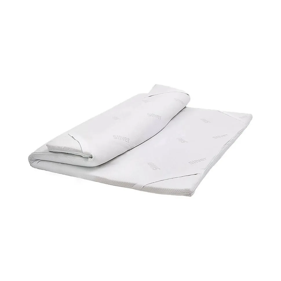Surmatelas carré et demi Dlosacc, Surmatelas pour améliorer la posture, Surmatelas en mousse à mémoire de forme, 120x190h5 cm