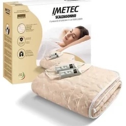 Surmatelas Chauffant - Imetec - Chauffe-lit Pour Lit Double 150 x 137 cm - 2 Commandes avec 2 Températures - Lavable