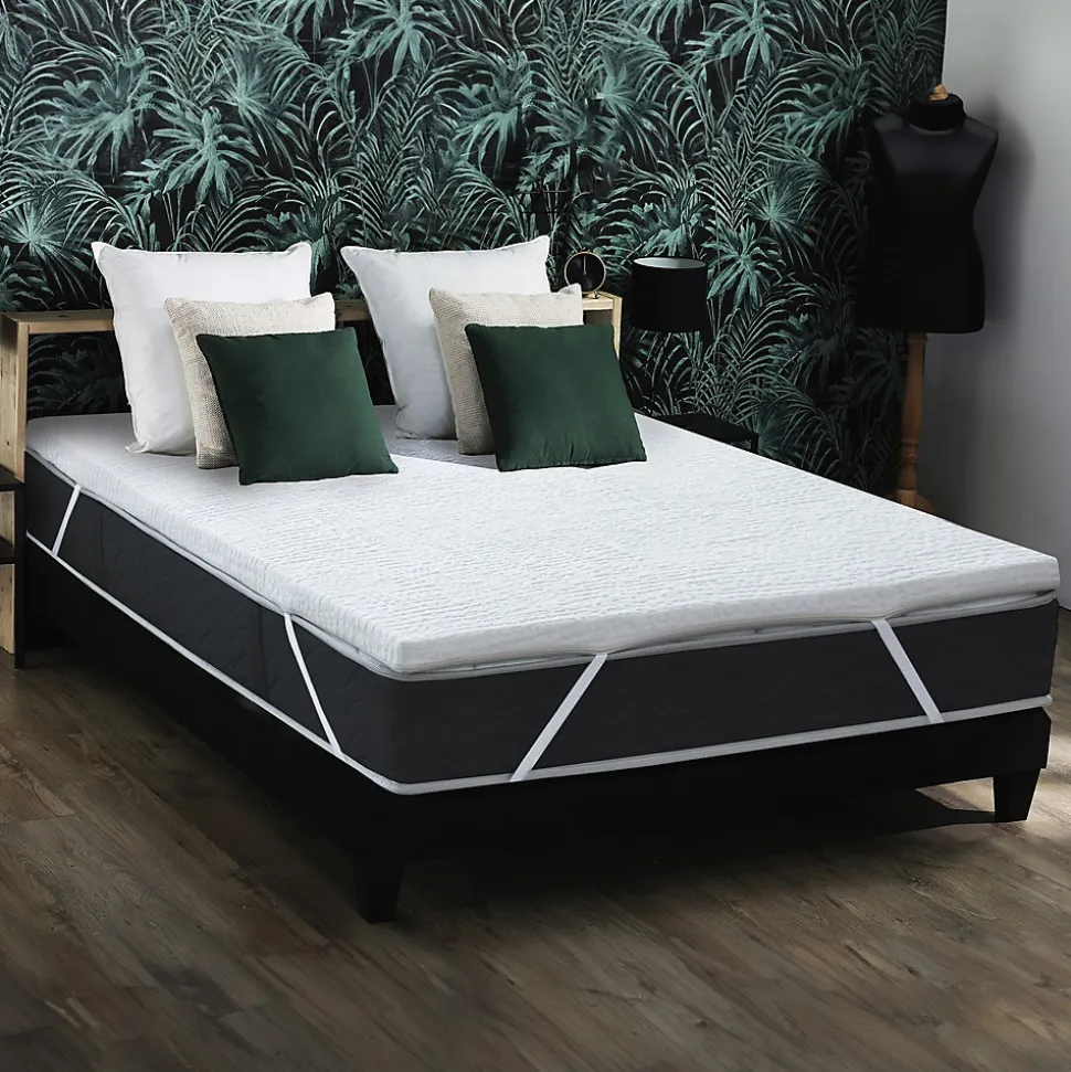 Surmatelas déhoussablatex 60 kg 3 zones confort 160x200