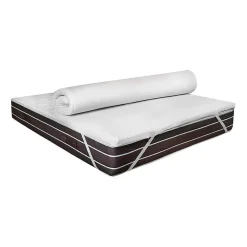 Surmatelas double Sagittaire, Ensemble matelas avec oreillers, surmatelas en mousse à mémoire de forme, 140x200xh5 cm