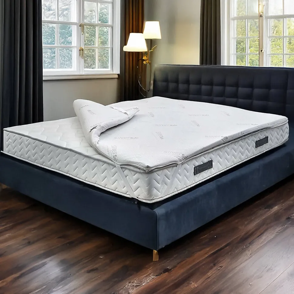 Surmatelas simple Dmammin, Surmatelas pour améliorer la posture, Surmatelas en mousse à mémoire de forme, 80x190xh5 cm