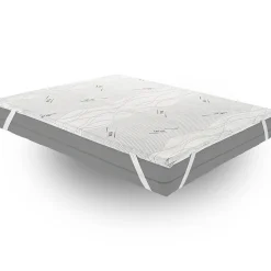 Sur-matelas 140x200 - Mousse à Mémoire De Forme - Epaisseur 5 cm - Revêtement Amovible Silver Fresh