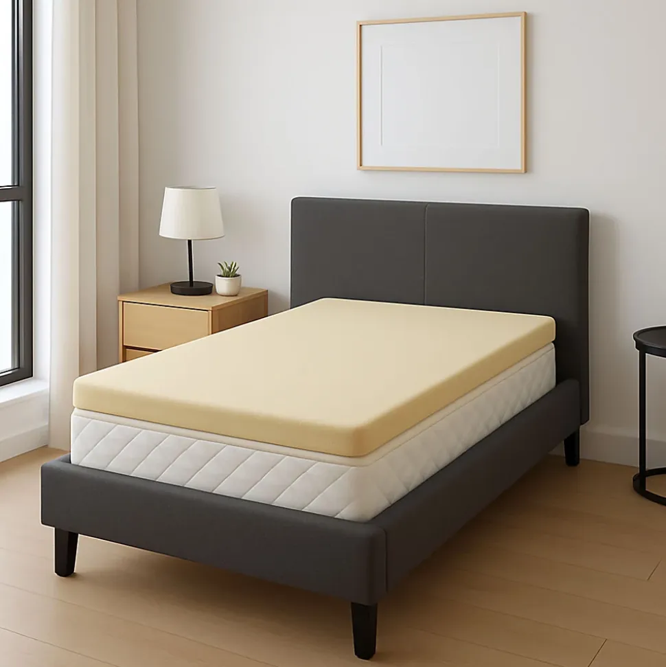 Surmatelas 90x200 4cm - mousse mémoire de forme - confort optimisé - déhoussable - lavage à 30 - soutien équilibré - SUR MATELAS M