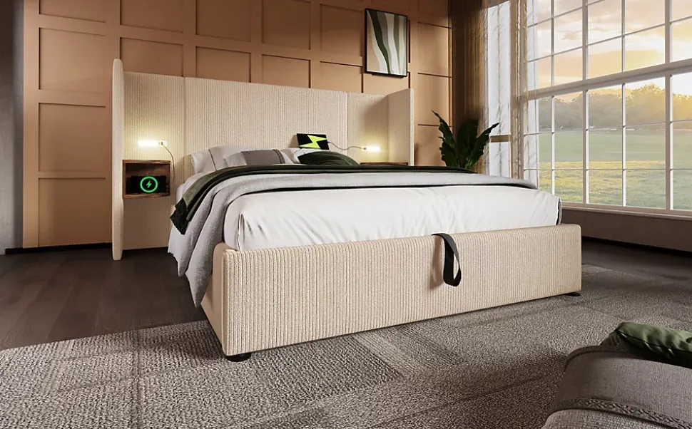 Table basse 50x50,5H cm et 60x36x43,5H cm, ensemble 2 pieces empilable avec plateau MDF blanc