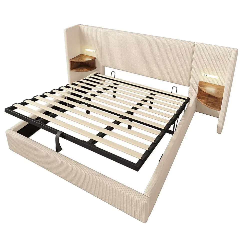 Table basse 50x50,5H cm et 60x36x43,5H cm, ensemble 2 pieces empilable avec plateau MDF blanc