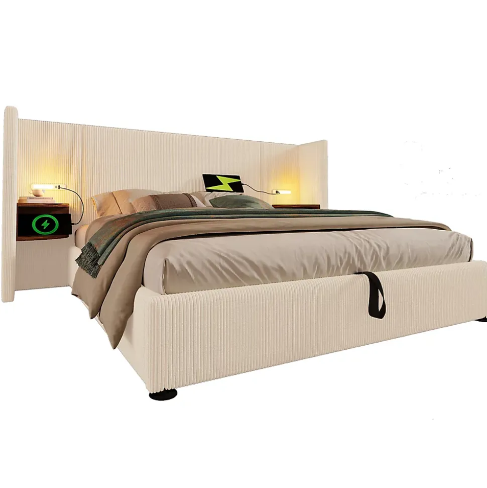 Table basse 50x50,5H cm et 60x36x43,5H cm, ensemble 2 pieces empilable avec plateau MDF blanc