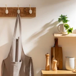 Tablier - coton - gris clair - 60x80 cm - Atmosphera