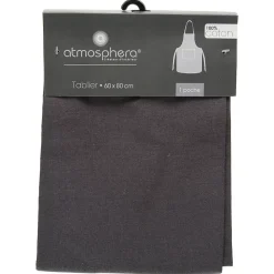 Tablier - coton - gris foncé - 60x80 cm - Atmosphera