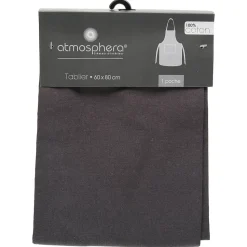 Tablier - coton - gris foncé - 60x80 cm - Atmosphera
