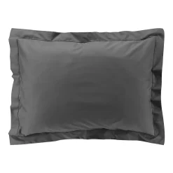 Taie d oreiller 50 x 70 cm Percale de coton gris acier