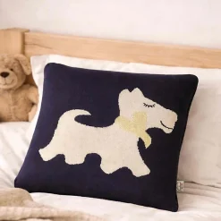 Taie de coussin en coton bio chien Scotty