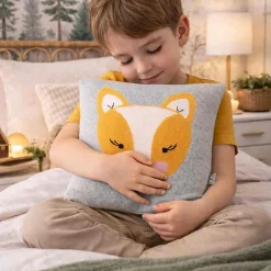 Taie de coussin en tricot de coton RENARD