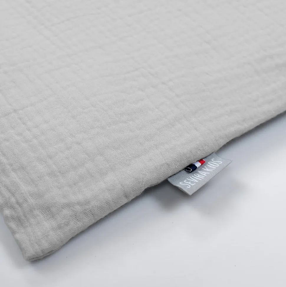 Taie de coussin modulable avec liens à nouer en gaze de coton