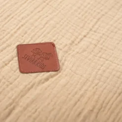 Taie de coussin modulable avec liens à nouer en gaze de coton