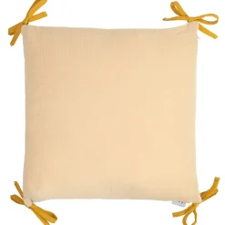 Taie de coussin modulable avec liens à nouer en gaze de coton
