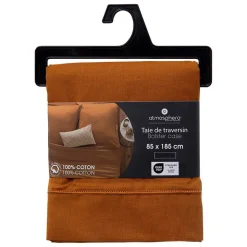 Taie de traversin Carina 85x185cm jaune cumin - Atmosphera