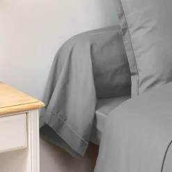 Taie de traversin Carina 85x185cm gris souris - Atmosphera