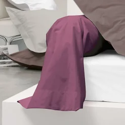 Taie de traversin uni 230X43 cm coton ALTO Raisin