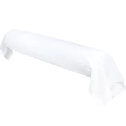 Taie de traversin uni 185x43 cm pur percale PRIMO Blanc