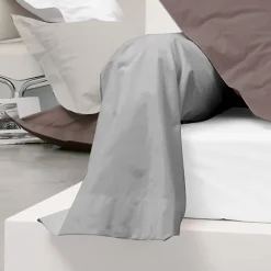 Taie de traversin uni 230X43 cm coton ALTO Alu