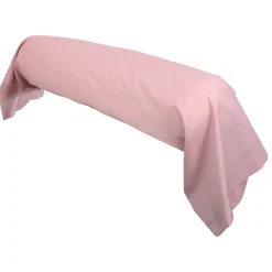 Taie de traversin uni 140x43 cm coton ALTO Macaron